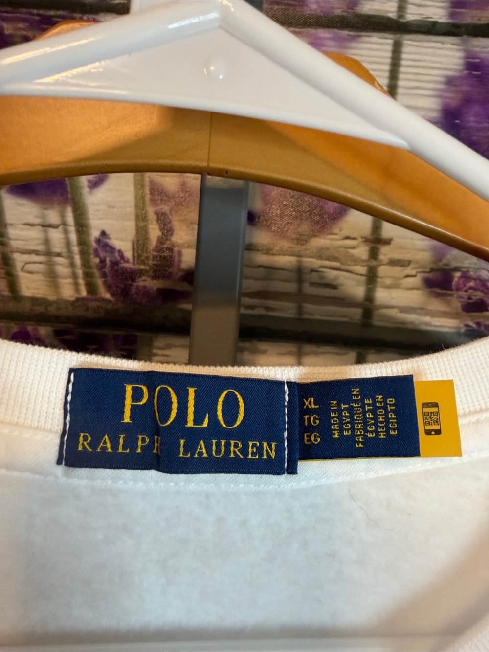 Polo by Ralph Lauren White Fleece Crewneck Sweatshirt with Printed Polo Bear - Picture 5 of 8